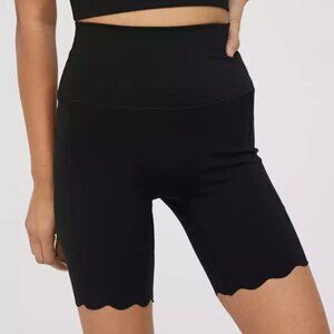 Aerie Offline NWOT Scalloped Biker Shorts